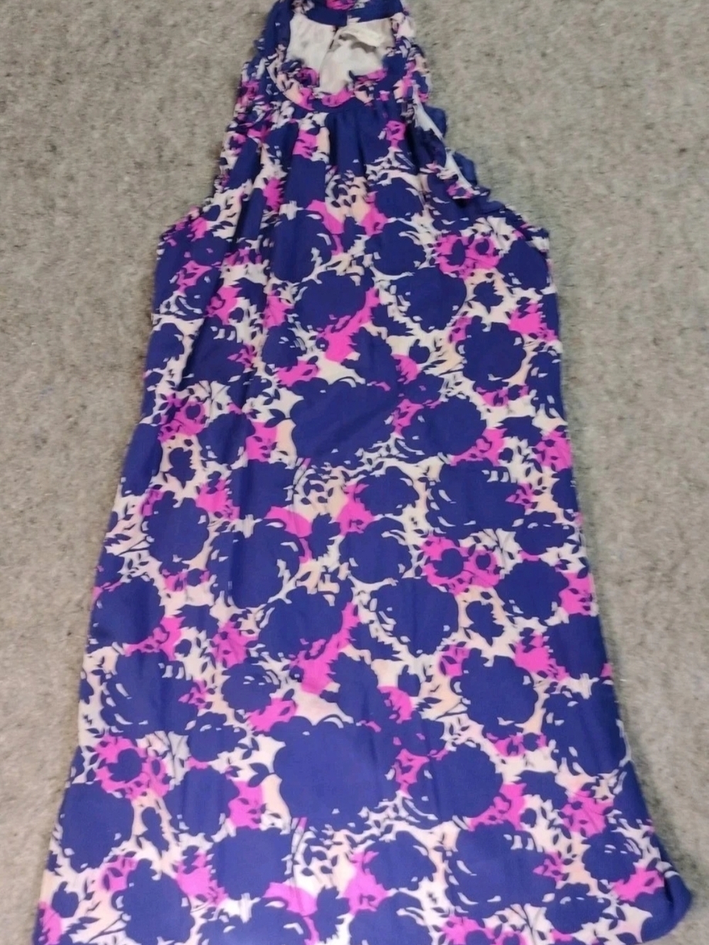 Alice & Trixie Navy and Pink Floral Halter Dress